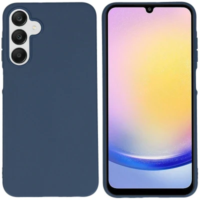 Afbeelding van Samsung Galaxy A25 Hoesje Siliconen en TPU (zacht) iMoshion Backcover/Softcase Donkerblauw Telefoonhoesje
