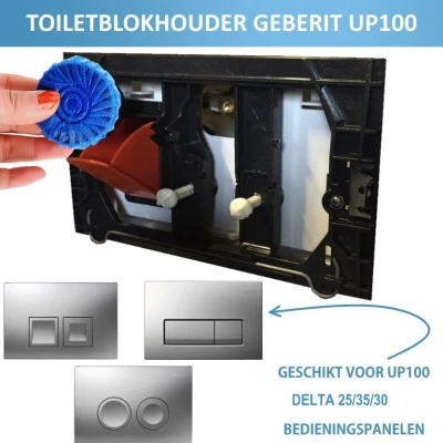 Afbeelding van Toiletblokhouder tbv Geberit up100 (delta drukplaten)