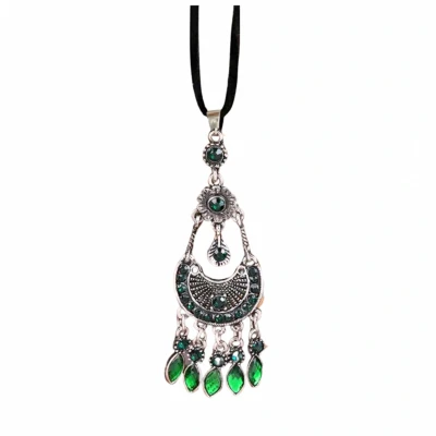 Afbeelding van Ketting groen zilverkleur verstelbaar Charme Bijoux