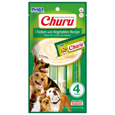 Afbeelding van Inaba Hondensnack Churu Kip Groenten 67 gr