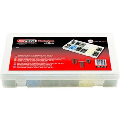Afbeelding van KS Tools, Spijkers + nietjes voor nietmachines, Bevestigingsclipset Fiat, 308 stuks.