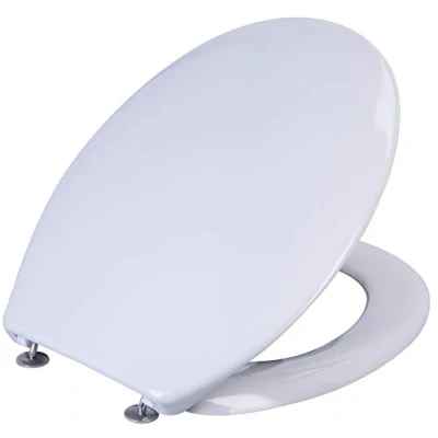 Afbeelding van Cornat WC bril &quot;Cetina&quot; eenvoudige look in manhattangrijs onderhoudsvriendelijk duroplast effen design past elke badkamer/toiletbril/wc deksel / KSCET22
