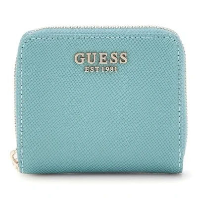 Afbeelding van GUESS Portemonnee Laurel SLG Small Zip Around Wallet Teal Turquoise