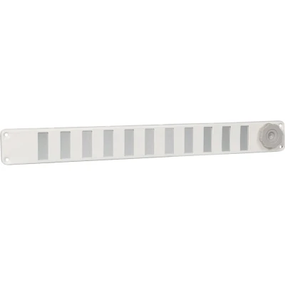 Afbeelding van Nedco Schuifrooster alum. 370 x 40 mm met gaas draaiknop wit