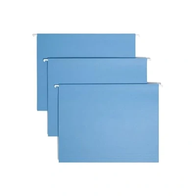 Afbeelding van Smead 64060 25 stuks kleurrijke hangvijlen met verstek, 1/5 slagen, lettergrootte, blauw