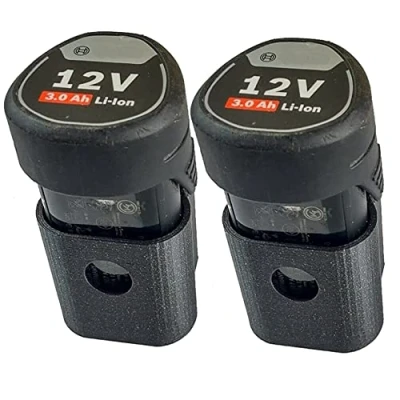 Afbeelding van ULROAD 2 stuks accuhouder 10,8 V batterij 12 muurhouder werkplaats wandhouder geschikt voor Bosch GBA GSR Dremel