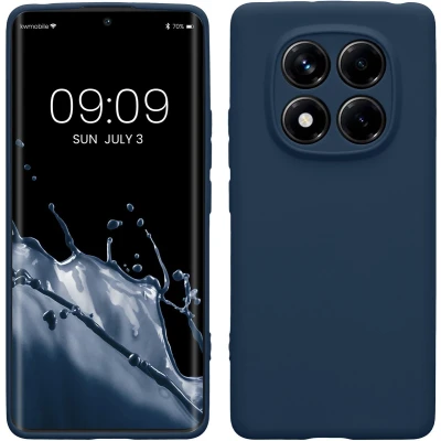 Afbeelding van kwmobile telefoonhoesje geschikt voor Xiaomi Redmi Note 14 Pro 4G Hoesje smartphone Precisie camera uitsnede In marineblauw