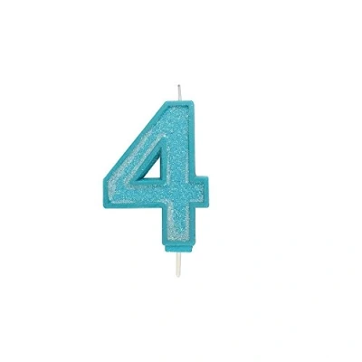 Afbeelding van Culpitt Cijferkaars #4 Blauw met Glitter