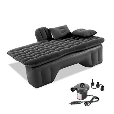 Afbeelding van Ergocar luchtbed opblaasbaar luchtmatras auto reizen camping waterdicht lekvrij voor kamperen, wandelen, zwembad, strand, (zwart)