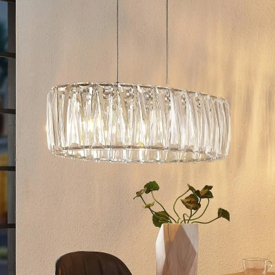 Afbeelding van Lindby hanglamp 3 lichts acryl, ijzer H: 20 cm E14 transparant, chroom