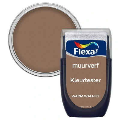 Afbeelding van Flexa Kleurtester Muurverf Warm Walnut Kleur van het Jaar 2025 30Ml