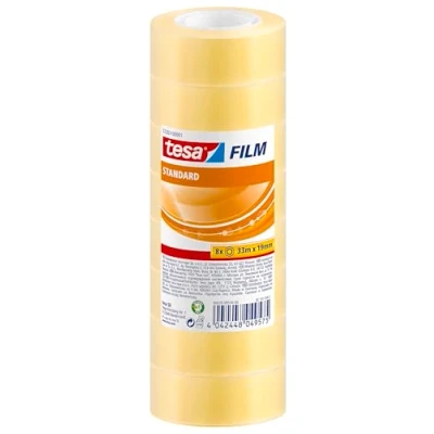 Afbeelding van tesafilm Standard Universeel plakband tape voor veel verschillende toepassingen Set van 8 rollen transparante