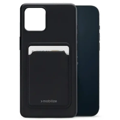 Afbeelding van Mobilize Rubber Gelly Card Case Apple iPhone 14 Plus Matt Black
