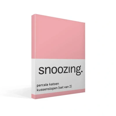 Afbeelding van Snoozing Kussenslopen Set van 2 Percale katoen 60x70 cm Roze