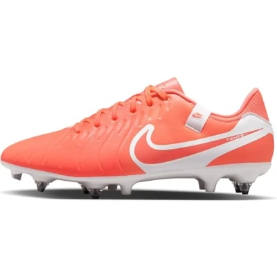 Afbeelding van Nike Performance Tiempo Legend 10 Academy SG Voetbalschoenen met kunststof noppen, Maat: 42.5, Hot lava white Imitatieleer/ textiel