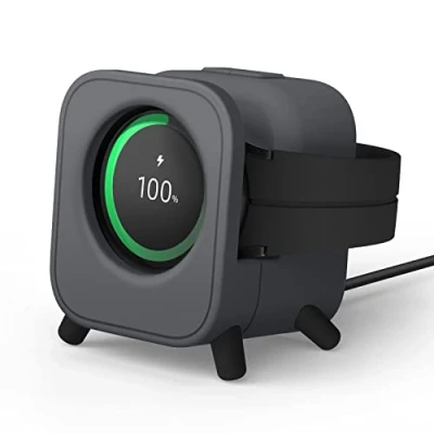 Afbeelding van elago GWT5 Oplaadstandaard Compatibel met Samsung Galaxy Watch 7, 6/6 Classic, 5/5 Pro [40/43/44/45/47mm], Luidspreker Ontwerp, Nachtstand Modus [Oplaadkabel Niet Inbegrepen] (Donkergrijs)