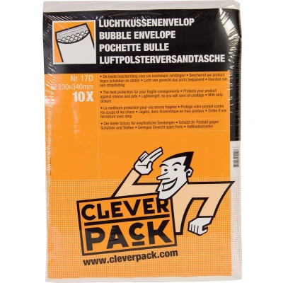 Afbeelding van Envelop CleverPack luchtkussen nr17 250x350mm wit 10stuks