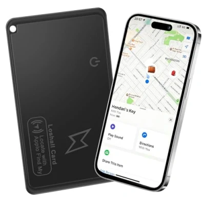 Afbeelding van Portemonneezoeker, dunne portemonnee tracker kaart, oplaadbare tracker, kaart compatibel met iOS, portemonnee, mobiele telefoon, objectsorteerder, vinder voor paspoorten,