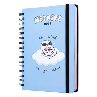 Afbeelding van Grupo Erik A5 Agenda 2024 Ketnipz Weekplanner 12 maandelijkse weekkalender Afsprakenplanner Weekoverzicht