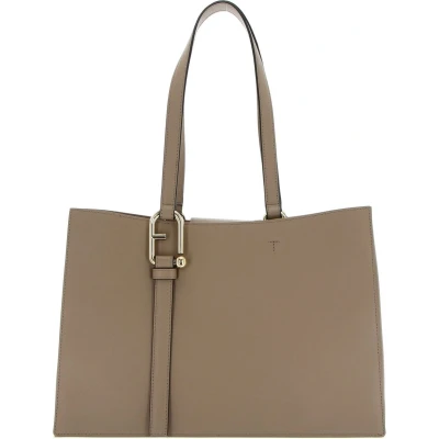 Afbeelding van FURLA Leren Schoudertas Handtas Nuvola Tote Greige Taupe