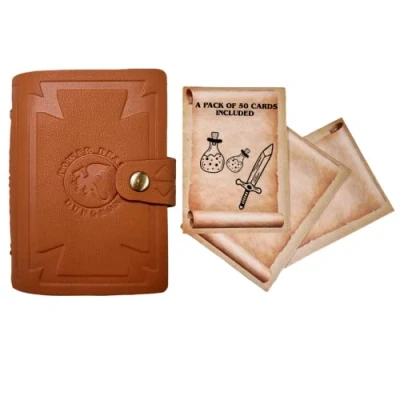 Afbeelding van Power Beast Dungeon Zakcompendium, toverboek, voor rollenspellen en D 5e, Dungeons and Dragons, DND, RPG, Pathfinder + 50 perkamentkaarten