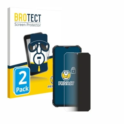 Afbeelding van BROTECT Anti spionnetje privacyfolie Beschermfolie tegen Blauw licht (2 Stuk, Oukitel C36), Smartphone beschermfolie,