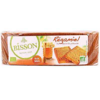 Afbeelding van Bisson Regamiel Honing kruidkoek voorgesneden Bio, 300 gram