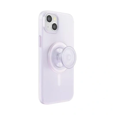 Afbeelding van PopSockets: PopCase PlantCore voor MagSafe Plantaardige Hoesje iPhone 15 Plus met een compatibele PopGrip Telefoonstandaard en Grip Verwisselbare Top Opalescent Clear