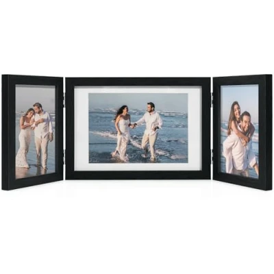 Afbeelding van Afuly Triple Multi Fotolijst Zwart 6x4 en 7x5 Meerdere 3 Fotolijsten Familie Moeders Dag Geschenken