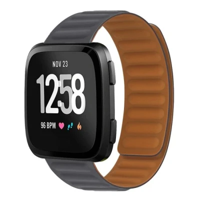 Afbeelding van Fitbit Versa 3/4 &amp; Sense 1/2 Siliconen Loop bandje Grijs