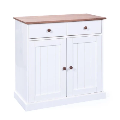 Afbeelding van Leen Bakker Dressoir Westerland Wit 86x90x45cm Dressoirs Hout