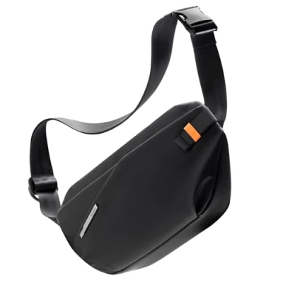 Afbeelding van Inateck Slingtas, lichte crossbodytas met snelverstelbare riem, spatbestendige schoudertas voor dames en heren, Zwart, Medium, Casual