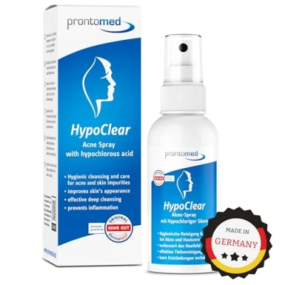 Afbeelding van Prontomed HypoClear Spray 75 ml effectieve huidverzorging met hypochloorzuur/hypochloruzuur bij acne, onzuiverheden en roodheid voor een heldere, gezonde huid zacht effectief