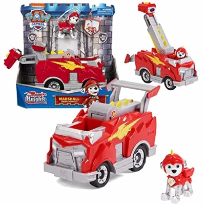 Afbeelding van Selectie Voertuigen Rescue Knights Paw Patrol Luxe auto&#039;s met Speelfiguren, Auswahl Figuren:Marshall