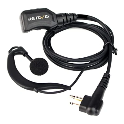 Afbeelding van Retevis R111 Draadloze Headset 2 Pins G vorm Oortelefoon Instelbaar Volume Portofoon Oortjes Compatibel met Motorola DP1400 CP040 GP68 GP88 GP300 HYT TC 500 600 Walkie Talkies (1 Stuks)