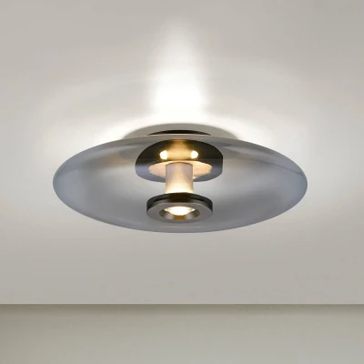 Afbeelding van Paul Neuhaus Design plafondlamp Pure Vitrum grijs 6083 15