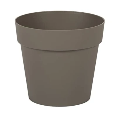 Afbeelding van EDA Bloempot Toscane, rond, Ø 15 cm volume 1,6 l 15,3 x H 13,7 taupe