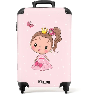 Afbeelding van NoBoringSuitcases.com® Kindertrolley meisjes Prinses koffer kinderen 55x35x25