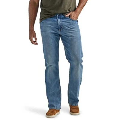 Afbeelding van Wrangler Authentics Premium Relaxed Fit Boot Cut Jean voor heren, Riptide, 36W / 32L
