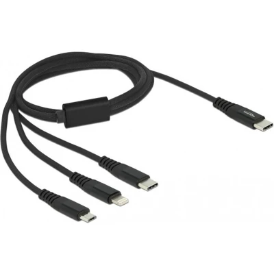 Afbeelding van Delock USB Charging Cable 3 in 1 Type C™ to Lightning™ / Micro m