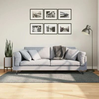 Afbeelding van Vloerkleed shaggy hoogpolig modern 100x200 cm groen
