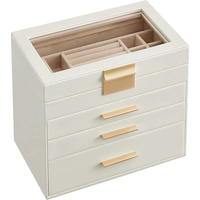 Afbeelding van MIRA Home Sieradendoos Juwelendoos Sieradenhouder Sieraden Organizer 15,3x25,1x21,5