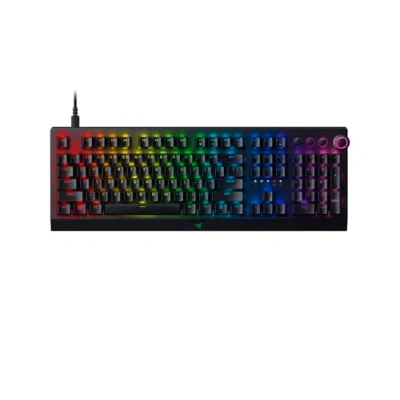 Afbeelding van Razer BlackWidow V3 Pro (groene schakelaar) draadloos premium mechanisch gamingtoetsenbord (hyperspeed draadloze technologie, RGB chroma verlichting, polssteun, Bluetooth, USB C) UK Layout zwart