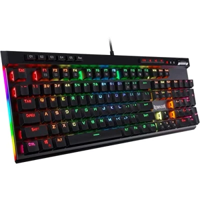 Afbeelding van Redragon K580 VATA US layout RGB LED Backlit Mechanisch Gaming Toetsenbord, Bruine Schakelaars, 104 Toetsen Anti Ghosting Macro Keys &amp; Speciale Media Controls, Onboard Recording