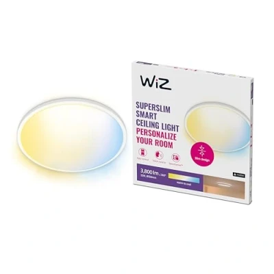 Afbeelding van WiZ Plafondlamp SuperSlim Wit Slimme LED Verlichting Warm tot Koelwit Licht Geïntegreerd 32W Wi Fi