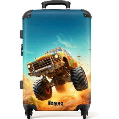 Afbeelding van NoBoringSuitcases.com® Koffer kinderen jongens Kinderkoffer monstertruck 20 kg bagage