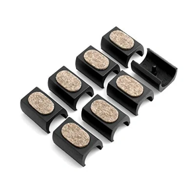 Afbeelding van Design61 Silencer Viltglijders, set van 8 stuks, voor cantilever stoelglijders, vloerbeschermers, Ø 24 25 mm, meubelglijders, klemschaalglijders met geluidsdempend viltglijvlak