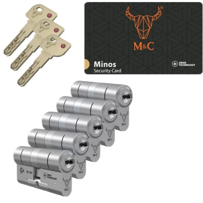 Afbeelding van 5 Gelijksluitende Cilinders M&amp;C Minos SKG***