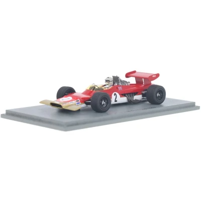 Afbeelding van Lotus 63 Ford Cosworth Spark Modelauto 1:43 1969 Jochen Rindt Gold Leaf Team S6355