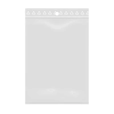 Afbeelding van 100 hersluitbare zakjes met ritssluiting, transparant, voor levensmiddelen, sieraden, accessoires, formaat 8 x 12 cm
